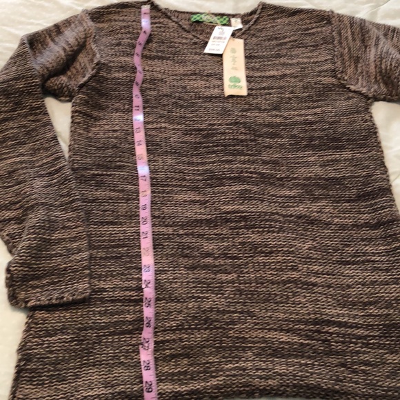 NWT Triko sweater women’s small OVERSIZED Brown multi reverse knit - Picture 3 of 7
